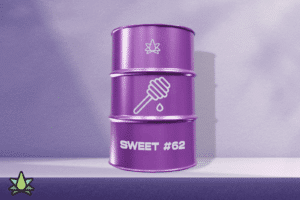 A purple-colored terpenes SWEET #62 can