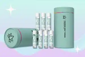 Some Terpenebelt Fresh Never-Frozen Sample Kits placed against a light-colored background